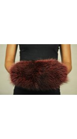 Hand Muff - Red raccoon fur
